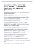 GA PEST CONTROL EMPLOYEE REGISTRATION EXAM 2026&sol;2027 QUESTIONS AND ANSWERS &lpar;GRADED A&plus;&rpar;