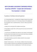 MATH 225N WEEK 6 DISCUSSION&colon; CONFIDENCE INTERVAL Actual Exam &vert; 2026&sol;2027 UPDATED &ndash; Complete Q&A with Rationales &ndash; Pass Guaranteed - A&plus; Graded