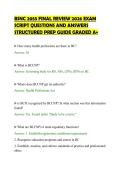 BSNC 2055 FINAL REVIEW 2026 EXAM&NewLine;SCRIPT QUESTIONS AND ANSWERS&NewLine;STRUCTURED PREP GUIDE GRADED A&plus;