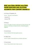 BSNC 2055 FINAL REVIEW 2026 FINAL&NewLine;PAPER QUESTIONS AND SOLUTIONS&NewLine;ACCURATE STUDY CONTENT GRADED A&plus;