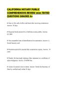 CALIFORNIA NOTARY PUBLIC&NewLine;COMPREHENSIVE REVIEW 2026 TESTED&NewLine;QUESTIONS GRADED A&plus;