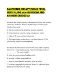 CALIFORNIA NOTARY PUBLIC FINAL&NewLine;STUDY GUIDE 2026 QUESTIONS AND&NewLine;ANSWERS GRADED A&plus;