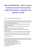 NURS 6551 MIDTERM EXAM 1 &ndash; WEEK 6 Actual Exam 2026&sol;2027 &vert; Foundations of Advanced Primary Care&comma; Women's Health&comma; & Clinical Reasoning &ndash; Complete Q&A &ndash; Pass Guaranteed - A&plus; Graded