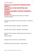 PUBLIX DELI ASSISTANT MANAGER EXAM NEWEST 2025 ACTUAL EXAM QUESTIONS AND CORRECT DETAILED ANSWERS &lpar;VERIFIED ANSWERS&rpar; ALREADY GRADED A