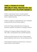 CAMILLA FRANKLIN FATIGUE&NewLine;IRRITABILITY FINAL PRACTICE TEST 2026&NewLine;QUESTIONS WITH SOLUTIONS GRADED A&plus;