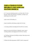 CAMILLA FRANKLIN FATIGUE&NewLine;IRRITABILITY STUDY GUIDE 2026&NewLine;SOLUTIONS GRADED A&plus;