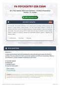 PA Psychiatry EOR Exam 50&plus; &lpar;Fully Updated 2026&rpar; Exam Questions &plus; Verified & Rationalized Answers   A&plus; Graded
