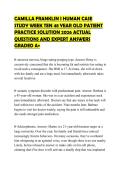 CAMILLA FRANKLIN I HUMAN CASE&NewLine;STUDY WEEK TEN 48 YEAR OLD PATIENT&NewLine;PRACTICE SOLUTION 2026 ACTUAL&NewLine;QUESTIONS AND EXPERT ANSWERS&NewLine;GRADED A&plus;