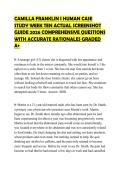 CAMILLA FRANKLIN I HUMAN CASE&NewLine;STUDY WEEK TEN ACTUAL SCREENSHOT&NewLine;GUIDE 2026 COMPREHENSIVE QUESTIONS&NewLine;WITH ACCURATE RATIONALES GRADED&NewLine;A&plus;&NewLine;