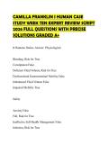 CAMILLA FRANKLIN I HUMAN CASE&NewLine;STUDY WEEK TEN EXPERT REVIEW SCRIPT&NewLine;2026 FULL QUESTIONS WITH PRECISE&NewLine;SOLUTIONS GRADED A&plus;