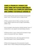 CAMILLA FRANKLIN I HUMAN CASE&NewLine;STUDY WEEK TEN FATIGUE IRRITABILITY&NewLine;FINAL PAPER 2026 COMPLETE QUESTIONS&NewLine;AND CORRECT RATIONALES GRADED A&plus;