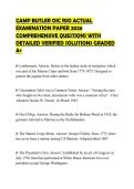 CAMP BUTLER OIC RSO ACTUAL&NewLine;EXAMINATION PAPER 2026&NewLine;COMPREHENSIVE QUESTIONS WITH&NewLine;DETAILED VERIFIED SOLUTIONS GRADED&NewLine;A&plus;