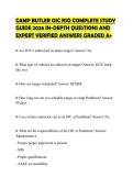 CAMP BUTLER OIC RSO COMPLETE STUDY&NewLine;GUIDE 2026 IN-DEPTH QUESTIONS AND&NewLine;EXPERT VERIFIED ANSWERS GRADED A&plus;