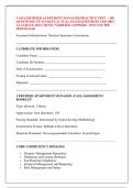 CAM CERTIFIED APARTMENT MANAGER PRACTICE TEST - &lpar;185 &NewLine;QUESTIONS&rpar; UP-TO-DATE ACTUAL EXAM QUESTIONS AND 100&percnt; &NewLine;ACCURATE SOLUTIONS &vert; VERIFIED ANSWERS - INSTANT PDF &NewLine;DOWNLOAD