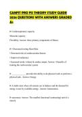 CANFIT PRO FIS THEORY STUDY GUIDE&NewLine;2026 QUESTIONS WITH ANSWERS GRADED&NewLine;A&plus;