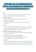 LSUS MBA 701 2 COMPREHENSIVE&NewLine;STUDY GUIDE 2026 FULL QUESTIONS&NewLine;AND SOLUTIONS GRADED A&plus;