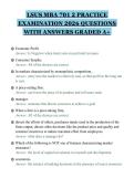 LSUS MBA 701 2 PRACTICE&NewLine;EXAMINATION 2026 QUESTIONS&NewLine;WITH ANSWERS GRADED A&plus;