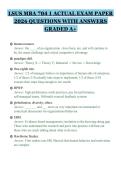 LSUS MBA 704 1 ACTUAL EXAM PAPER&NewLine;2026 QUESTIONS WITH ANSWERS&NewLine;GRADED A&plus;