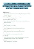 LSUS MBA 704 1 COMPREHENSIVE&NewLine;STUDY GUIDE 2026 FULL QUESTIONS&NewLine;AND SOLUTIONS GRADED A&plus;