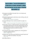 LSUS MHA 710 ECONOMICS 1&NewLine;CERTIFICATION SCRIPT 2026&NewLine;QUESTIONS WITH SOLUTIONS&NewLine;GRADED A&plus;
