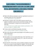LSUS MHA 710 ECONOMICS 1&NewLine;COMPREHENSIVE STUDY GUIDE 2026&NewLine;FULL QUESTIONS AND SOLUTIONS&NewLine;GRADED A&plus;