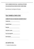 TEXAS CDL COMBINATION VEHICLES EXAM - &lpar;20 QUESTIONS&rpar; LATEST UPDATED&NewLine;ACTUAL EXAM QUESTIONS AND COMPLETE SOLUTIONS &vert; VERIFIED ANSWERS