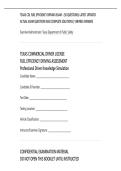 TEXAS CDL FUEL EFFICIENCY DRIVING EXAM - &lpar;50 QUESTIONS&rpar; LATEST UPDATED&NewLine;ACTUAL EXAM QUESTIONS AND COMPLETE SOLUTIONS &vert; VERIFIED ANSWERS