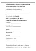 TEXAS CDL GENERAL KNOWLEDGE EXAM - &lpar;50 QUESTIONS&rpar; LATEST UPDATED ACTUAL&NewLine;EXAM QUESTIONS AND COMPLETE SOLUTIONS &vert; VERIFIED ANSWERS