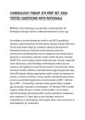 CARDIOLOGY FISDAP 574 PREP SET 2026&NewLine;TESTED QUESTIONS WITH RATIONALE