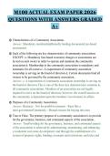 M100 ACTUAL EXAM PAPER 2026&NewLine;QUESTIONS WITH ANSWERS GRADED&NewLine;A&plus;