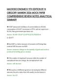 MACROECONOMICS 11TH EDITION BY N&NewLine;GREGORY MANKIW 2026 MOCK PAPER&NewLine;COMPREHENSIVE REVIEW NOTES ANALYTICAL&NewLine;SUMMARY
