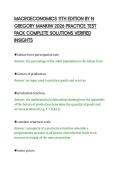 MACROECONOMICS 11TH EDITION BY N&NewLine;GREGORY MANKIW 2026 PRACTICE TEST&NewLine;PACK COMPLETE SOLUTIONS VERIFIED&NewLine;INSIGHTS