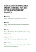 MACROECONOMICS 11TH EDITION BY N&NewLine;GREGORY MANKIW 2026 STUDY GUIDE&NewLine;REVISION SHEET CORE CONCEPT&NewLine;BREAKDOWN