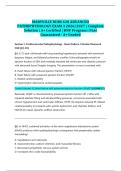 MARYVILLE NURS 620 ADVANCED PATHOPHYSIOLOGY EXAM 3 2026&sol;2027 &vert; Complete Solution &vert; A&plus; Certified &vert; DNP Program &vert; Pass Guaranteed - A&plus; Graded&NewLine;&NewLine;