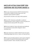 MACS 609 ACTUAL EXAM SCRIPT 2026&NewLine;QUESTIONS AND SOLUTIONS GRADED A&plus;