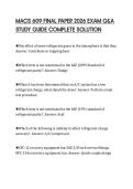 MACS 609 FINAL PAPER 2026 EXAM Q&A&NewLine;STUDY GUIDE COMPLETE SOLUTION