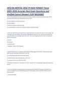 HESI Mental Health NGN Exam Study Guide Practice Questions Answers PDF Download