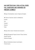 MAI WRITTEN EXAM 1 2026 ACTUAL PAPER&NewLine;FULL QUESTIONS AND ANSWERS 100&NewLine;PERCENT CORRECT&NewLine;