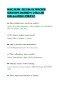MAIC EXAM 1 TEST BANK PRACTICE&NewLine;QUESTIONS SOLUTIONS DETAILED&NewLine;EXPLANATIONS VERIFIED