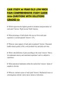 CASE STUDY 30 YEAR OLD LOW NECK&NewLine;PAIN COMPREHENSIVE STUDY GUIDE&NewLine;2026 QUESTIONS WITH SOLUTIONS&NewLine;GRADED A&plus;&NewLine;