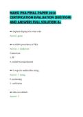 MAKO PKA FINAL PAPER 2026&NewLine;CERTIFICATION EVALUATION QUESTIONS&NewLine;AND ANSWERS FULL SOLUTION A&plus;