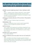 FES WRITTEN ACTUAL EXAM PAPER 2026&NewLine;QUESTIONS WITH ANSWERS GRADED A&plus;&NewLine;