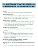 FES WRITTEN CERTIFICATION SCRIPT 2026&NewLine;QUESTIONS WITH SOLUTIONS GRADED A&plus;