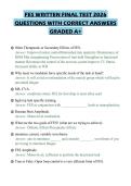 FES WRITTEN FINAL TEST 2026&NewLine;QUESTIONS WITH CORRECT ANSWERS&NewLine;GRADED A&plus;&NewLine;