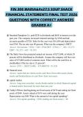 FIN 300 MARIA'S SOUP SHACK&NewLine;FINANCIAL STATEMENTS FINAL TEST 2026&NewLine;QUESTIONS WITH CORRECT ANSWERS&NewLine;GRADED A&plus;