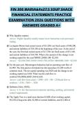 FIN 300 MARIA'S SOUP SHACK&NewLine;FINANCIAL STATEMENTS PRACTICE&NewLine;EXAMINATION 2026 QUESTIONS WITH&NewLine;ANSWERS GRADED A&plus;