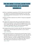 FIN 305 WEEK 4 ACTUAL EXAM PAPER&NewLine;2026 QUESTIONS WITH ANSWERS&NewLine;GRADED A&plus;