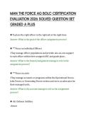 MAN THE FORCE AG BOLC CERTIFICATION&NewLine;EVALUATION 2026 SOLVED QUESTION SET&NewLine;GRADED A PLUS