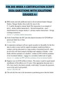 FIN 305 WEEK 4 CERTIFICATION SCRIPT&NewLine;2026 QUESTIONS WITH SOLUTIONS&NewLine;GRADED A&plus;