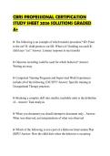 CBRS PROFESSIONAL CERTIFICATION&NewLine;STUDY SHEET 2026 SOLUTIONS GRADED&NewLine;A&plus;